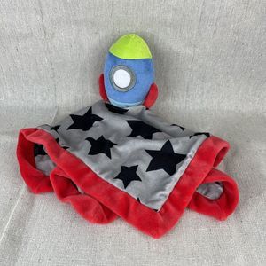 Baby Essentials Rocket Lovey Baby Security Blanket Minky Rocketship Space